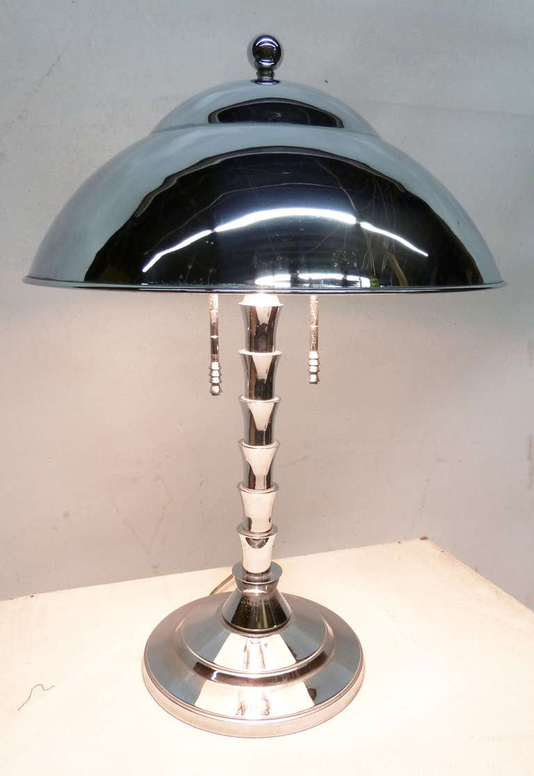 20th Century Jay Spectre Chrome Table Lamp for Paul Hanson