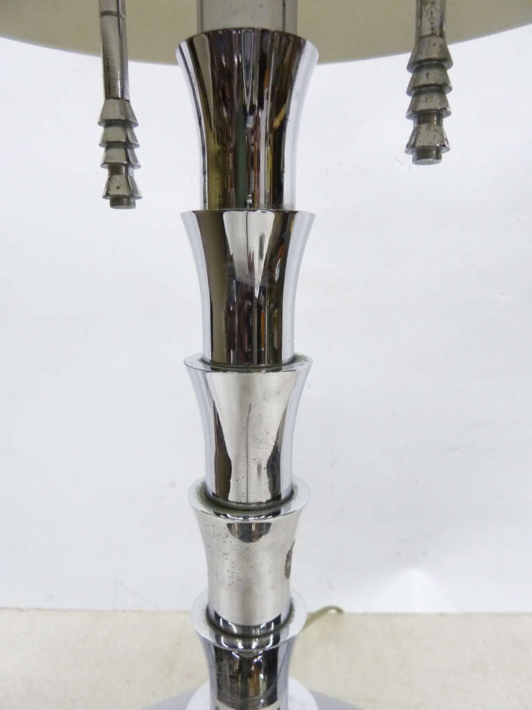 Jay Spectre Chrome Table Lamp for Paul Hanson 1