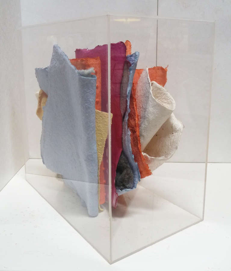Handmade Paper Sculpture by Jacqueline Draeger In Excellent Condition In Pasadena, CA