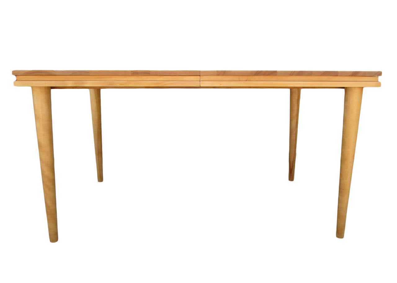 Mid-Century Modern Russel Wright Solid Maple Dining Table