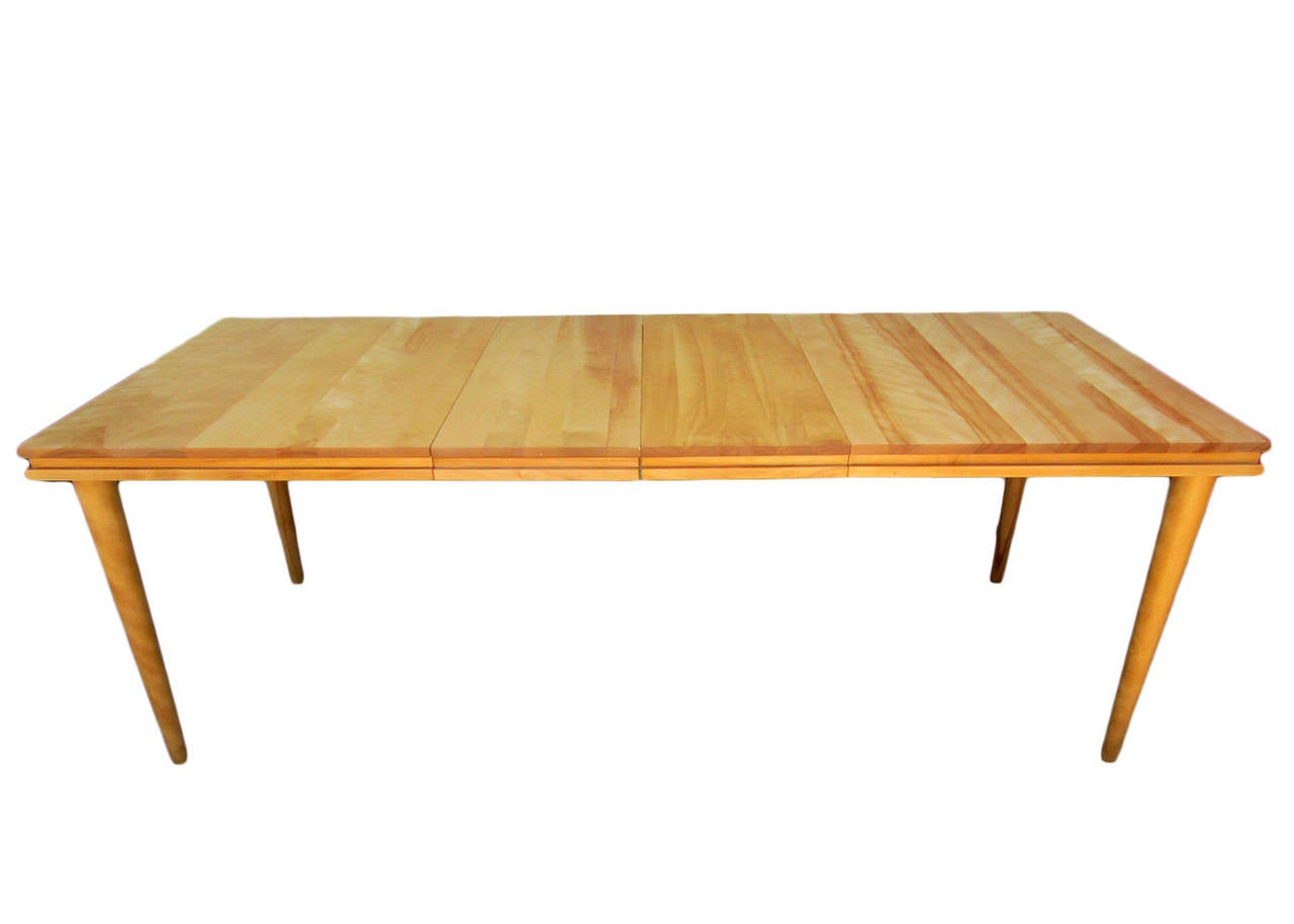 Mid-20th Century Russel Wright Solid Maple Dining Table