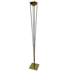 Elegant Brass Floor Lamp / Torchiere by Robert Sonneman