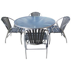 Vintage Aluminum Outdoor Dining Set