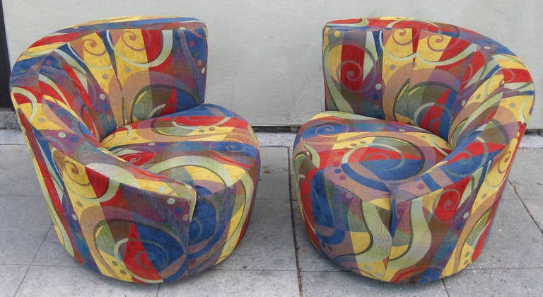 American Pair of Nautilus Chairs by Vladimir Kagan
