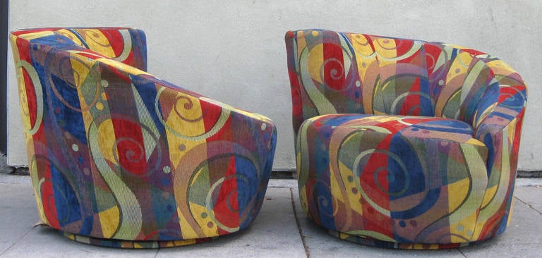 Pair of Nautilus Chairs by Vladimir Kagan In Good Condition In Pasadena, CA