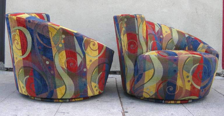 20th Century Pair of Nautilus Chairs by Vladimir Kagan