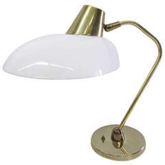 Retro Elegant Brass Table Lamp by Prescolite