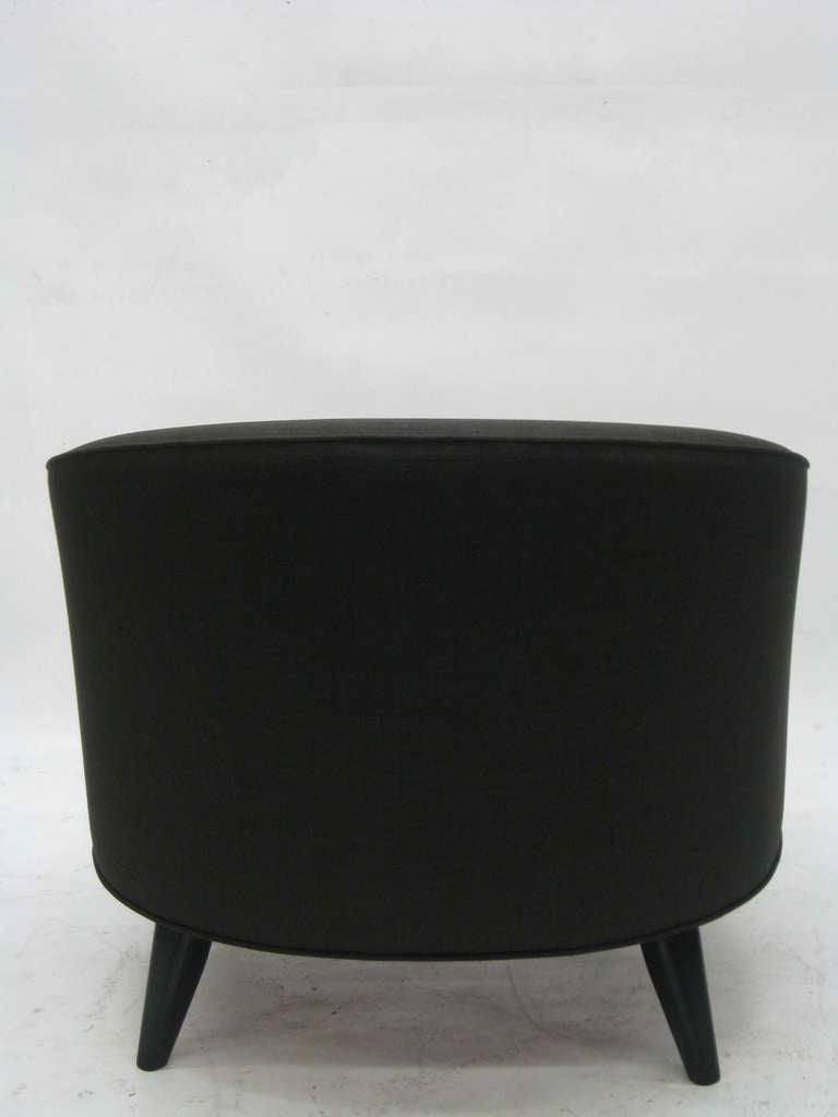 MidCentury Modern Style Barrel Chairs, Pair at 1stdibs