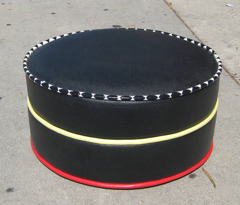 Memphis-Inspired Pouf by Los Angeles Designer Harry Siegel