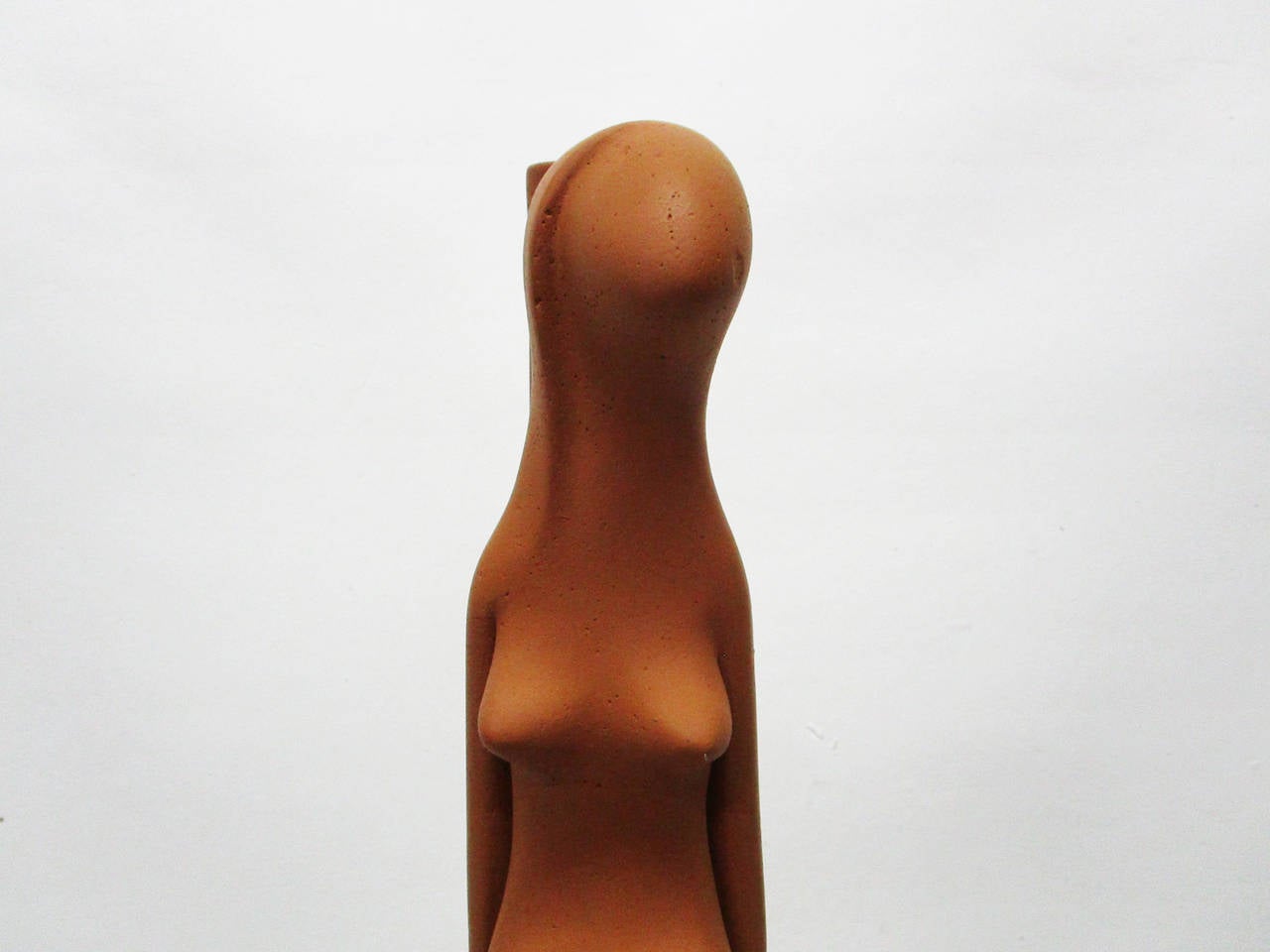 American Female Nude Sculpture in Warm Terracotta