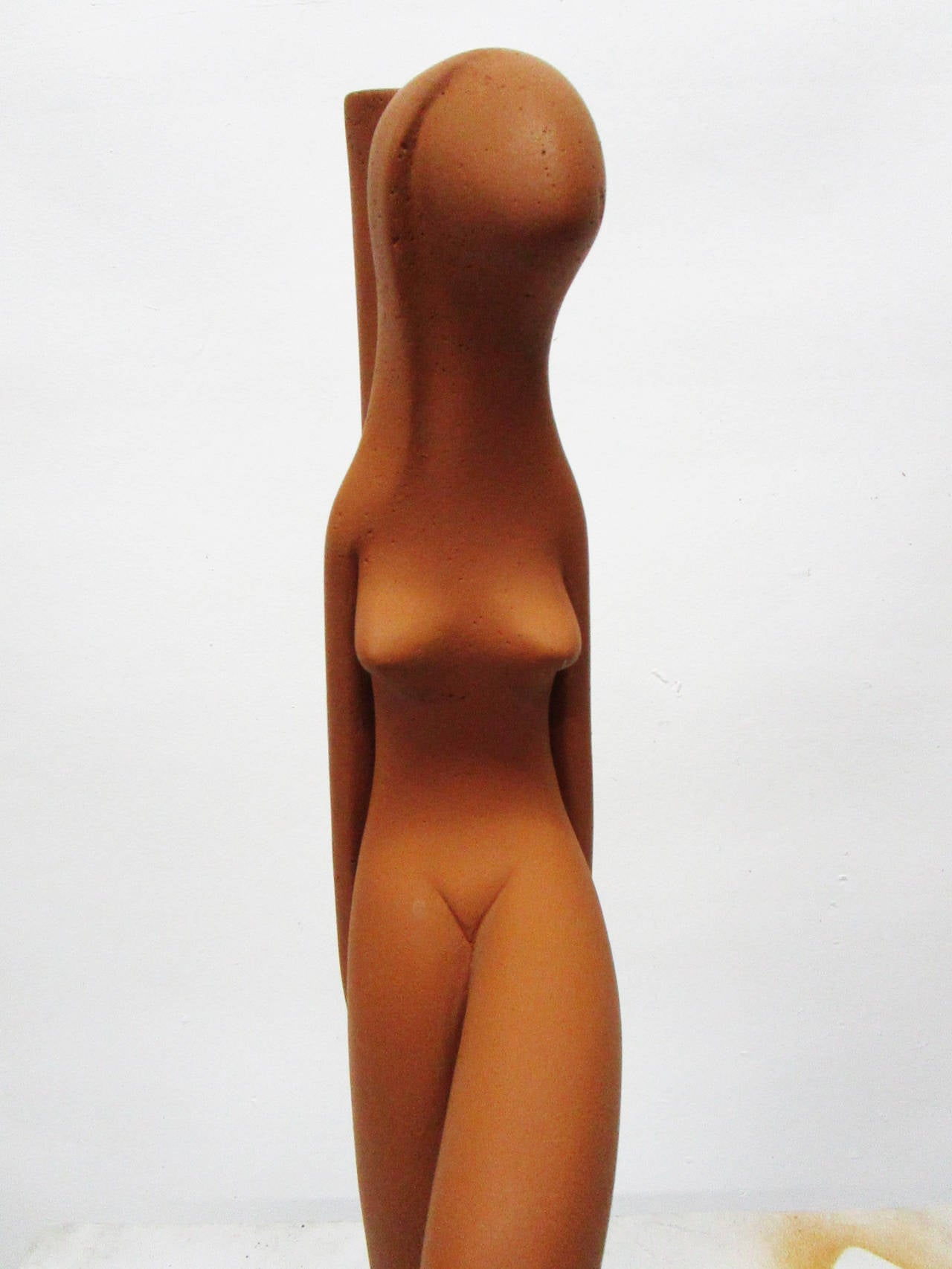 Female Nude Sculpture in Warm Terracotta In Excellent Condition In Pasadena, CA