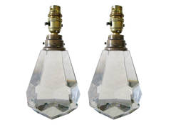 Pair of Baccarat Crystal Lamps