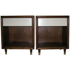 Mid-Century Walnut Nightstands by Furniture Guild of California, Pair