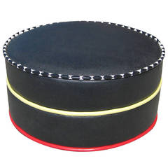 Vintage Memphis-Inspired Pouf by Los Angeles Designer Harry Siegel