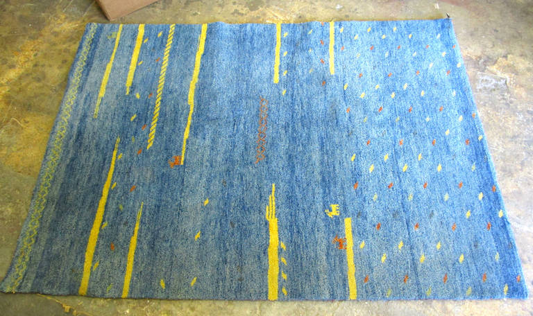 blue gabbeh rug