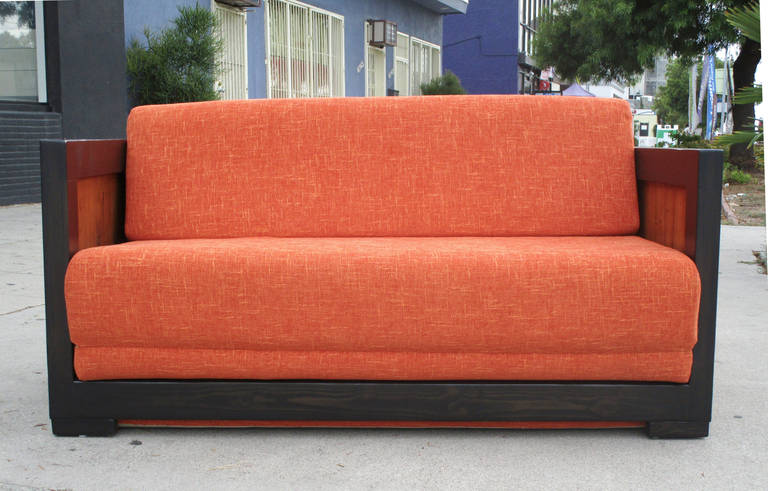 mid century modern pull out sofa
