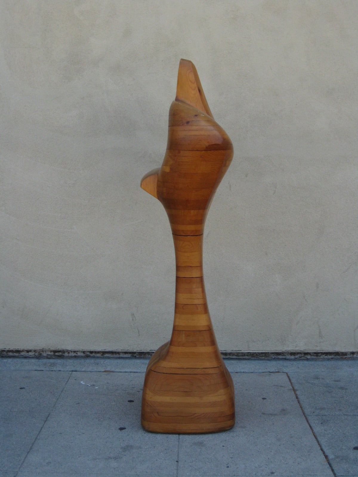 American Four Feet 1/2 High Californian Arts and Crafts Stacked Wood Sculpture