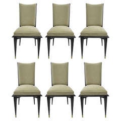 Elegant  French Dining Chairs, Set of Six