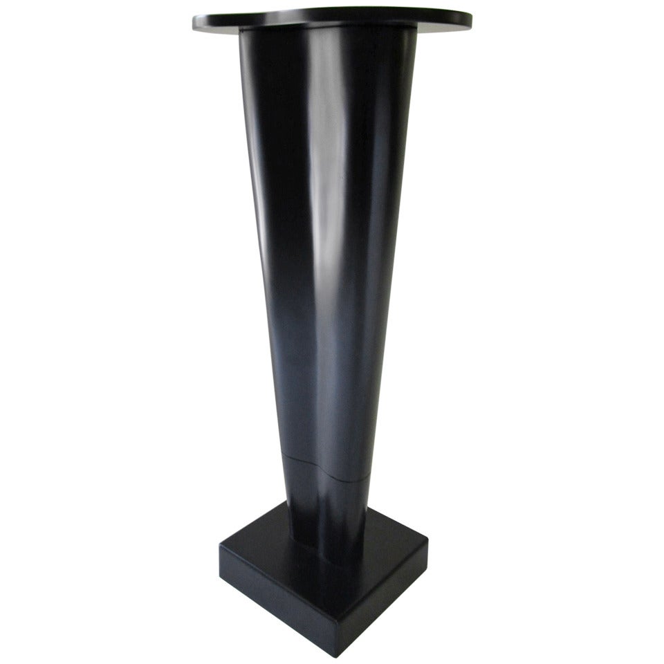 Free-Form Pedestal in Black Lacquer