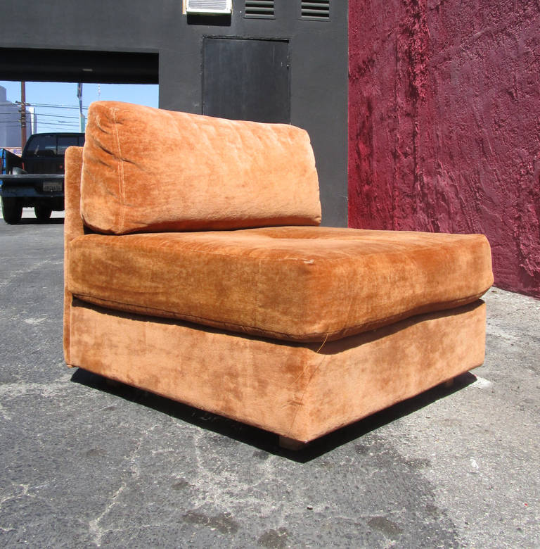 Three-Piece Modular Sectional Sofa by Milo Baughman 2
