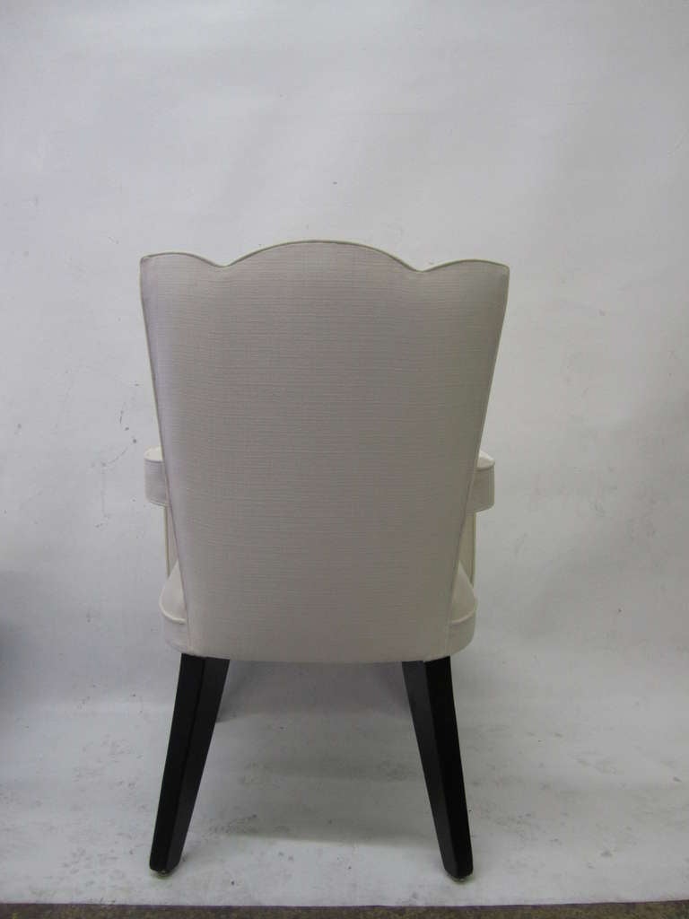 American Hollywood Regency Dining Chairs, Set of Six