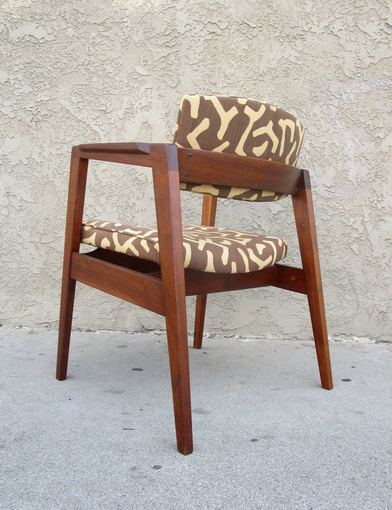Upholstery Mid-Century Chairs by W.H. Gunlocke, 1950s