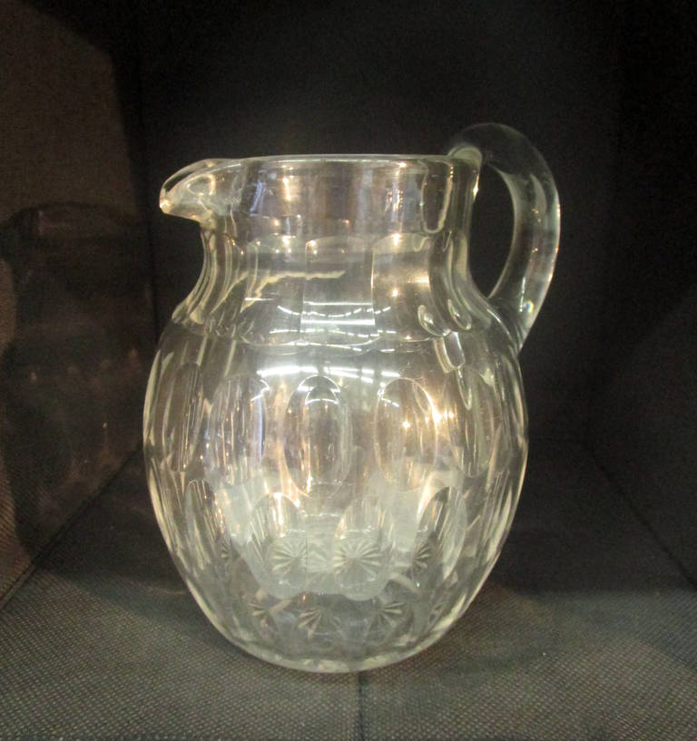 Baccarat Crystal Pitcher, 1950s In Fair Condition In Pasadena, CA