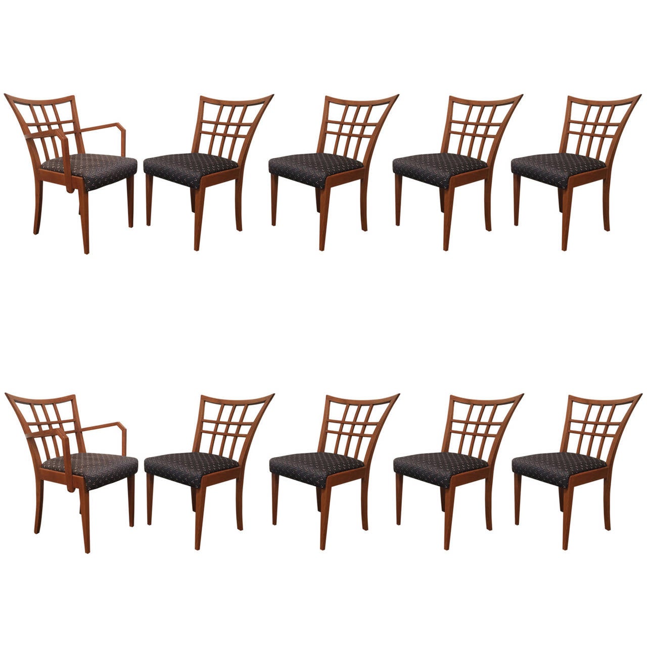 Paul Frankl Set of Six Plus Four Dining Room Chairs at 1stdibs