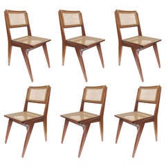 Rare 1950s Dining Chairs by Ligne Roset, Set of Six