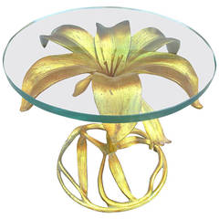Hollywood Regency Lily Side Table by Arthur Court