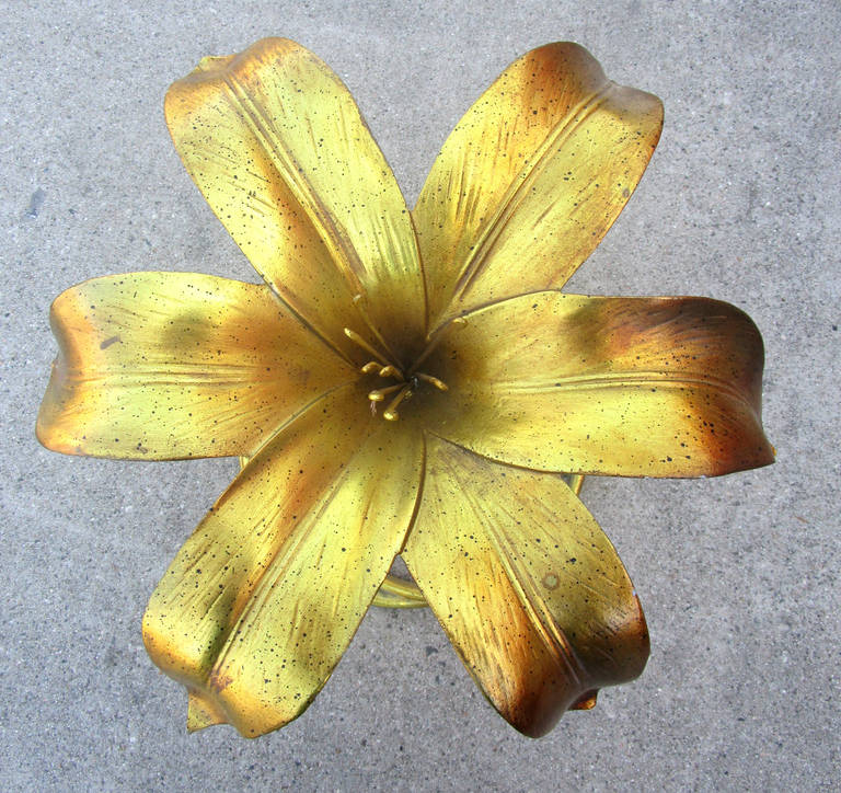 Hollywood Regency Lily Side Table by Arthur Court 4