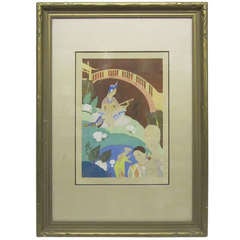 Orientalist Lithograph and Watercolor by Umberto Brunelleschi 12
