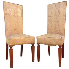 Set of 6 French Art Deco Chairs in the Manner of Andre Arbus