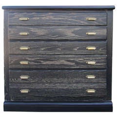 Vintage Petite Mid-Century Cerused Dresser by Bassett