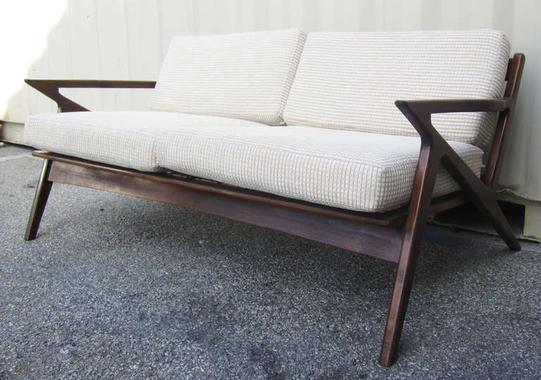 Walnut Poul Jensen Loveseat for Selig In Excellent Condition In Pasadena, CA