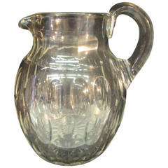 Retro Baccarat Crystal Pitcher, 1950s