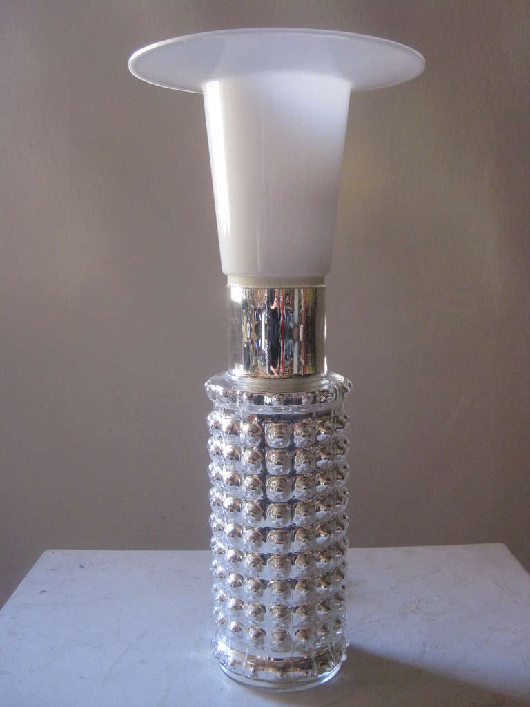 Pair of Mercury Glass Lamps by Helena Tynell for Luxus 5