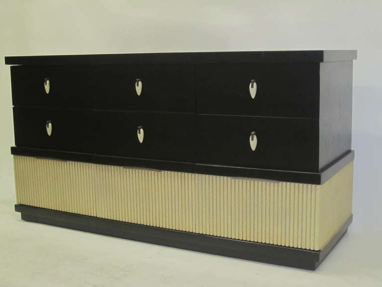 Wood Ebonized Mahogany 9 Drawer Dresser by American of Martinsville