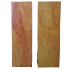 Pair of Faux Marble Pedestals
