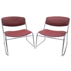 French Mid-Century Slipper Chairs, Pair 10