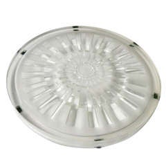 French Art Deco Glass Tray by Hunebelle 7