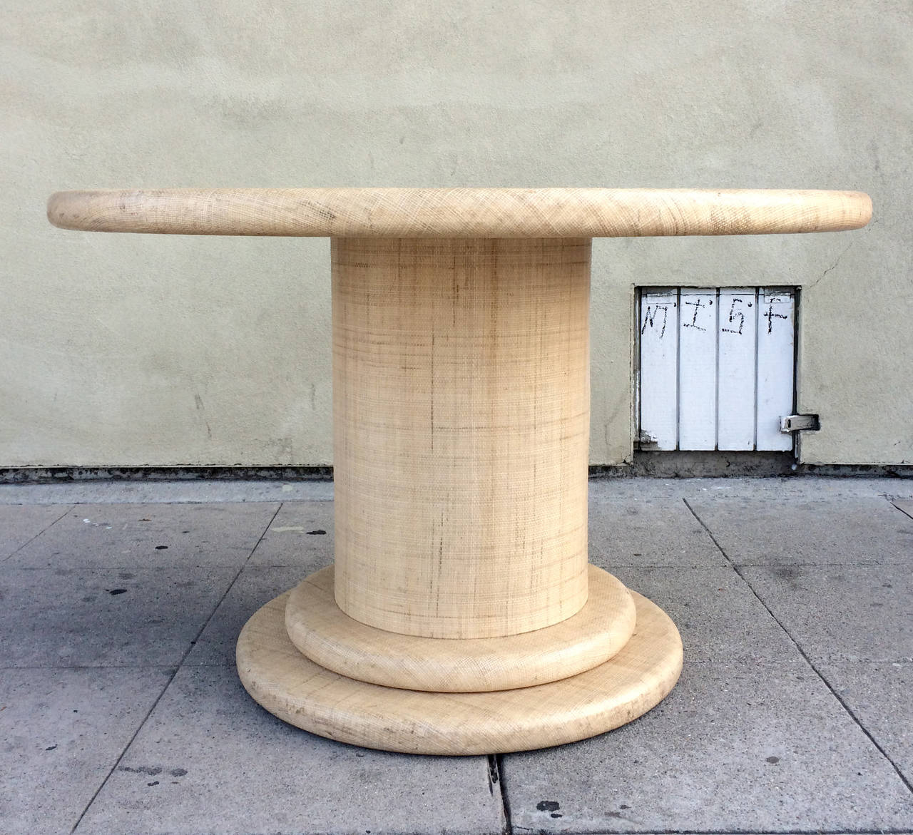 American Grasscloth Dining Table by Harrison Van Horn