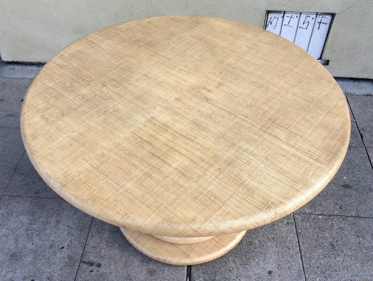 Grasscloth Dining Table by Harrison Van Horn In Excellent Condition In Pasadena, CA