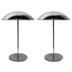 Swiss Chrome Lamps by Lumess, Pair
