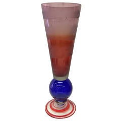 Memphis Inspired Colorful Glass Studio Vase 12