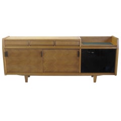 Vintage French Mid Century Modern Convertible Credenza by Marcel Gascouin