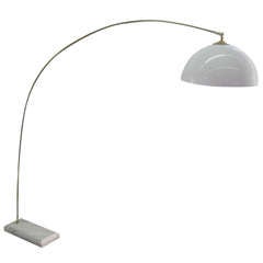 Arc Lamp with White Marble Base