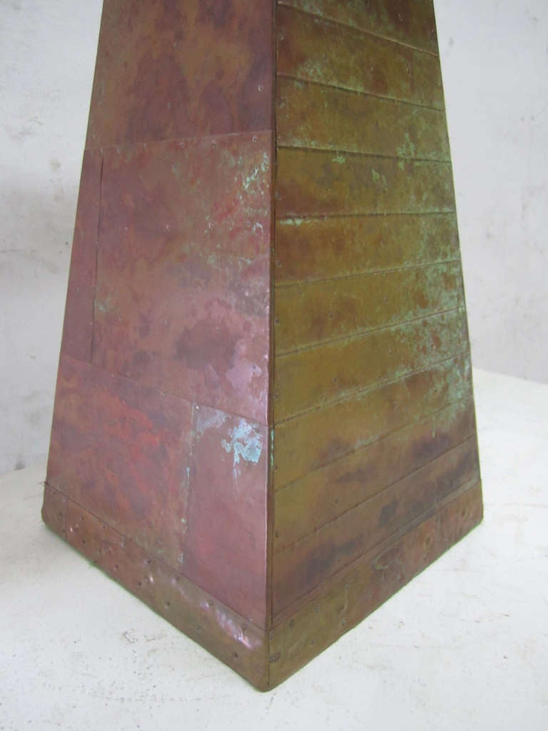 Mid-Century Modern Unusual Mid-Century Copper Table Lamp