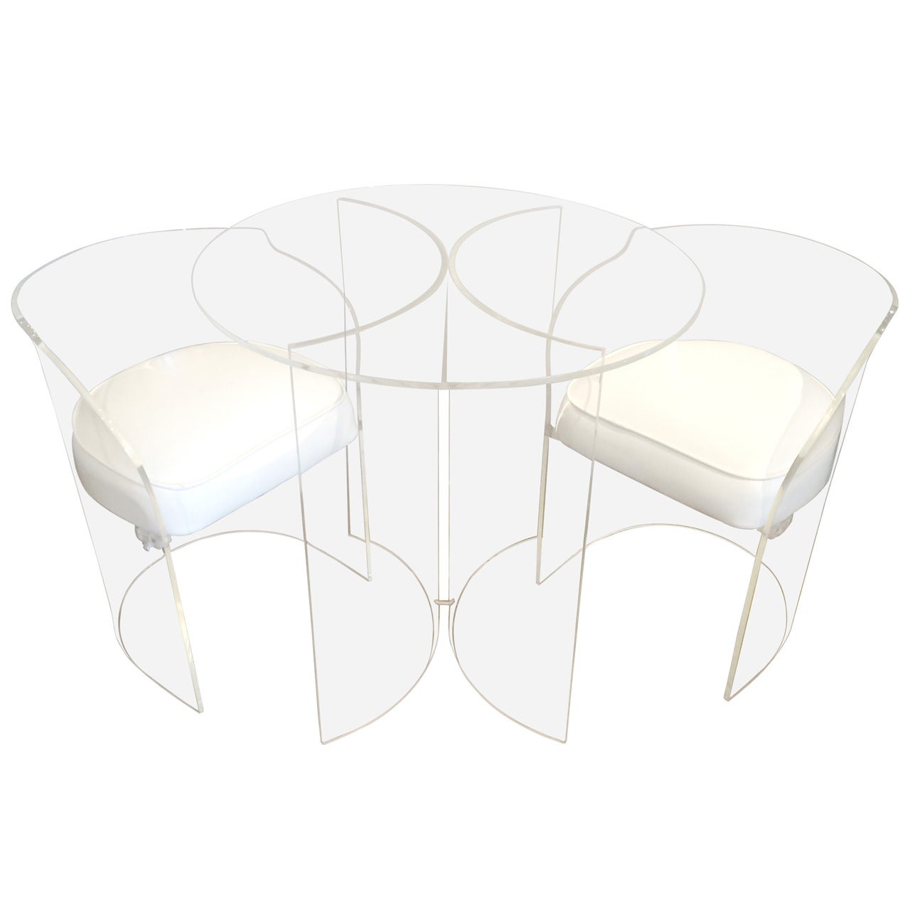 Lucite Set of Table and Chairs