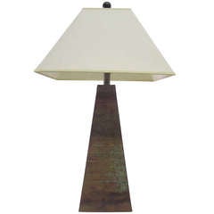Unusual Mid-Century Copper Table Lamp 11